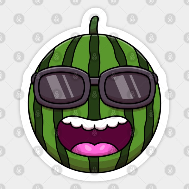 Cool Cartoon Watermelon Sticker by TheMaskedTooner